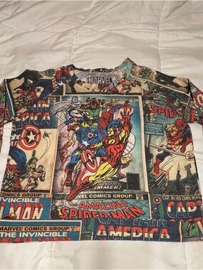 Marvel Long Sleeve Ironman Spider-Man Captain America Size M #cartoon#grunge#y2k